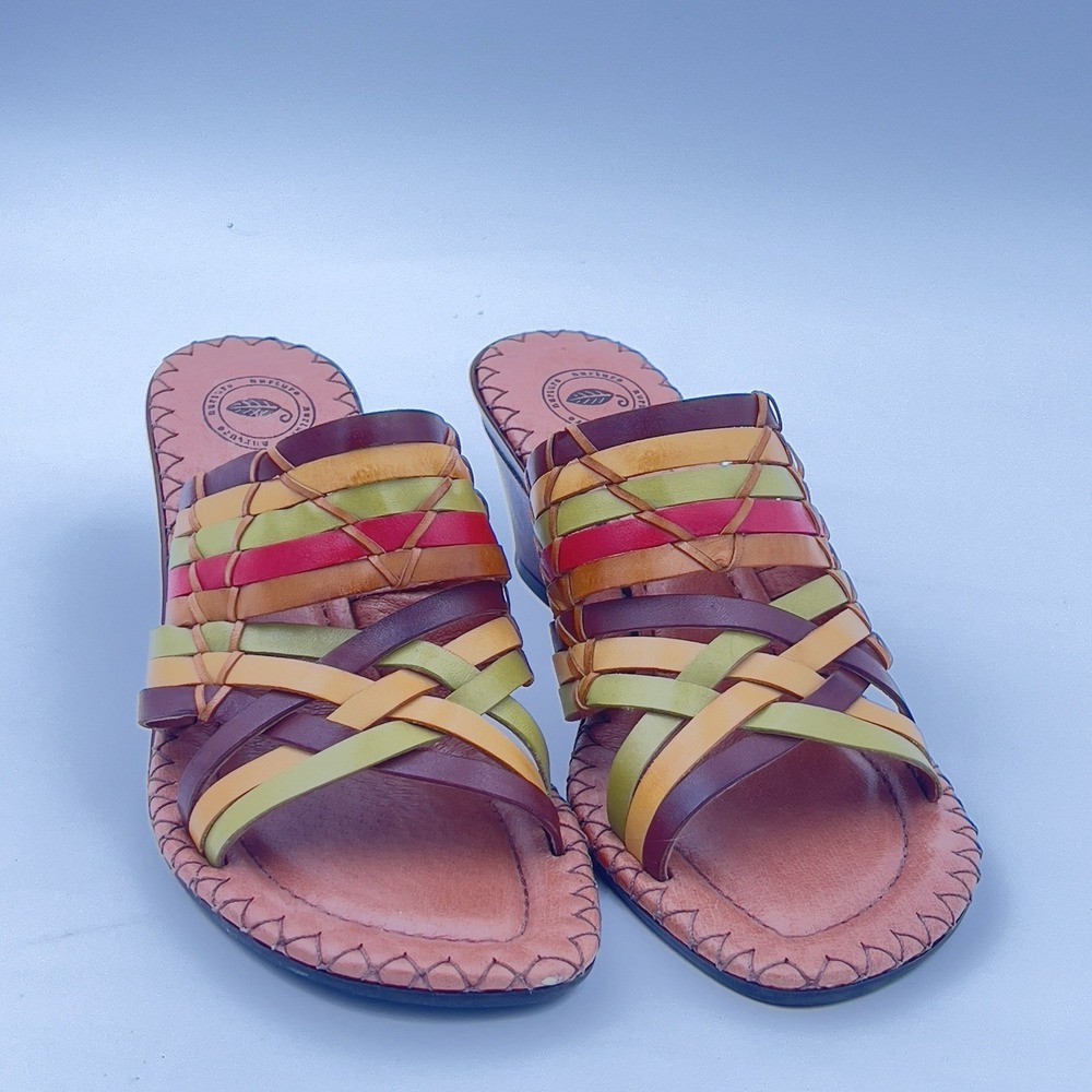 Nurture Huaraches, specifically a slide-on huarache‎ wedge.